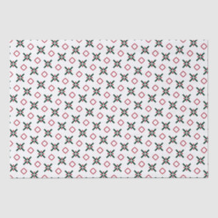 Papier Mousseline Motif de Noël Rouge Blanc et Vert