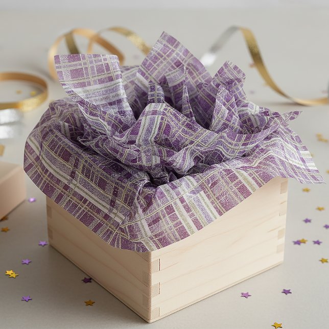 Papier Mousseline Motif de Noël violet et vert #2 ID1009 (Créateur téléchargé)