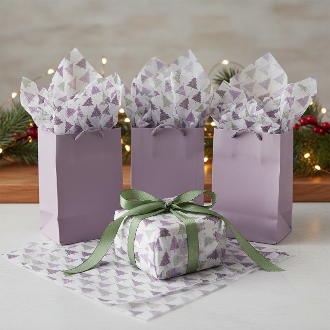 Papier Mousseline Motif de Noël Violet Vert#24 ID1009 (Créateur téléchargé)