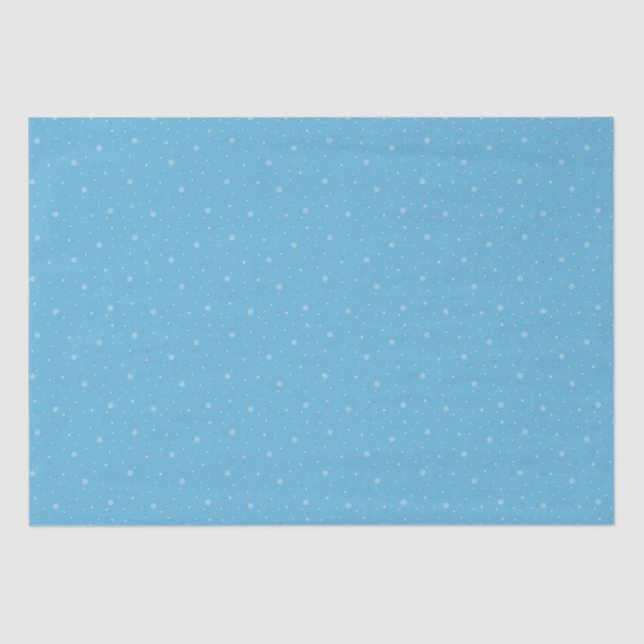 Papier Mousseline Motif de Noël Whimsical Snowflakes en bleu (Recto)