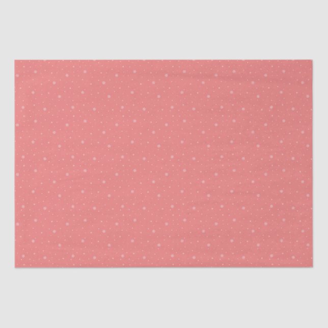 Papier Mousseline Motif de Noël Whimsical Snowflakes en rose (Recto)