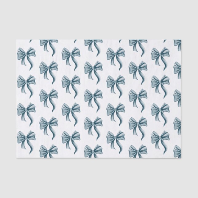 Papier Mousseline Motif de nœud bleu simple (Recto)