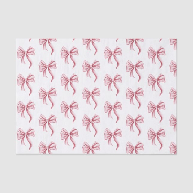 Papier Mousseline Motif de nœud rose simple (Recto)