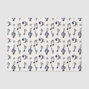 Papier Mousseline Motif de notes musicales mignonnes