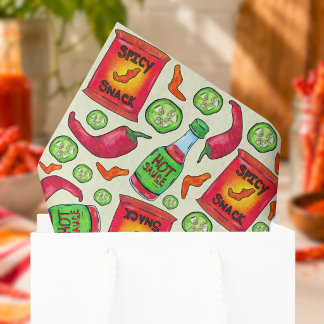 Papier Mousseline Motif de Nourriture Épicée Enjoué