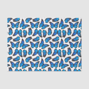 Papier Mousseline Motif de papillon bleu de monarque