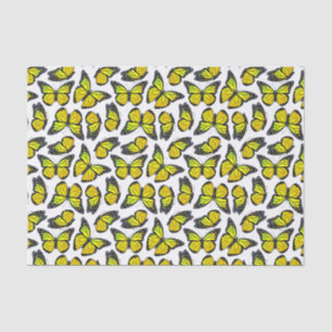 Papier Mousseline Motif de papillon jaune de monarque