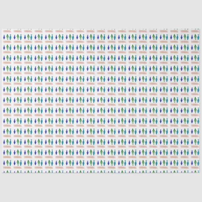 Papier Mousseline Motif de pêche moderne tendance (Recto)