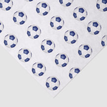 motif de petits ballons de football bleus et blanc