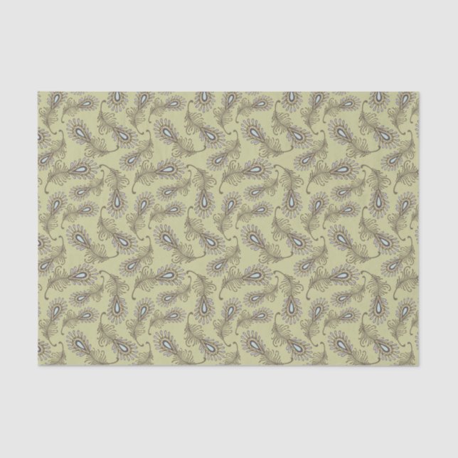 Papier Mousseline Motif de plume (Recto)