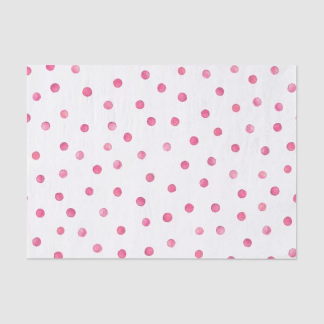 Papier Mousseline Motif de points blanc rose de confettis (Recto)