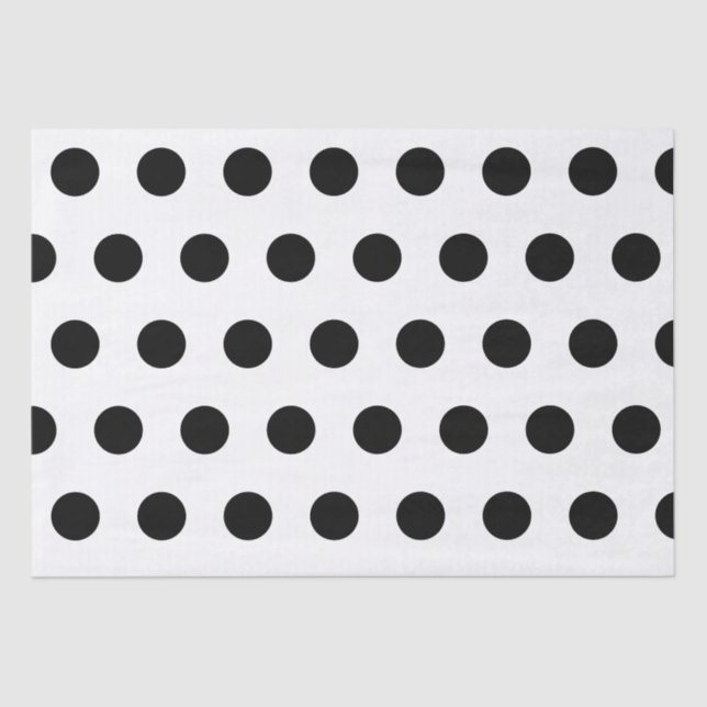 Papier Mousseline Motif de points blancs et noirs (Recto)