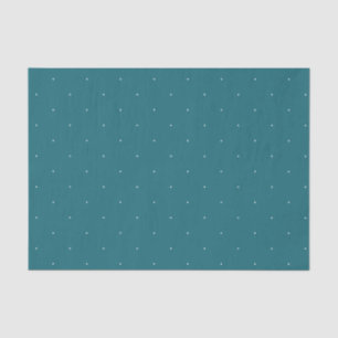 Papier Mousseline Motif de points blancs sarcelle