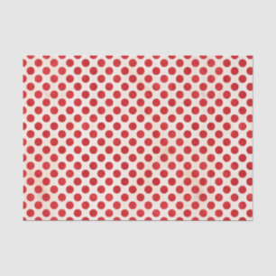 Papier Mousseline Motif de pois rouge