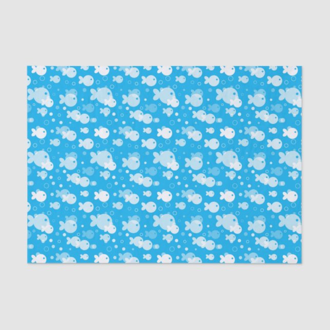 Papier Mousseline motif de poissons (Recto)