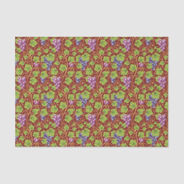 Papier Mousseline Motif de raisin (Recto)