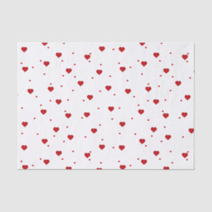Papier Mousseline Motif de Red Hearts
