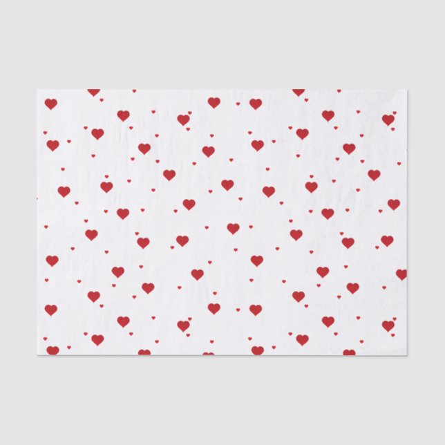 Papier Mousseline Motif de Red Hearts (Recto)