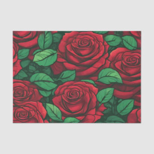 Papier Mousseline Motif de Red Rose