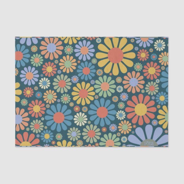 Papier Mousseline Motif de Retro/70s