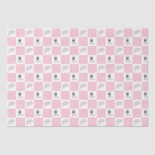 Papier Mousseline Motif de rodéo rose moderne À damiers fille