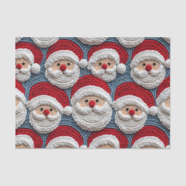 Papier Mousseline Motif de Santa Claus Crochet (Recto)