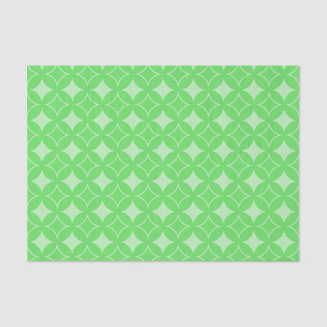 Papier Mousseline Motif de shippo vert citron (Recto)