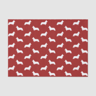 Papier Mousseline Motif de silhouettes de corgi de Gallois de