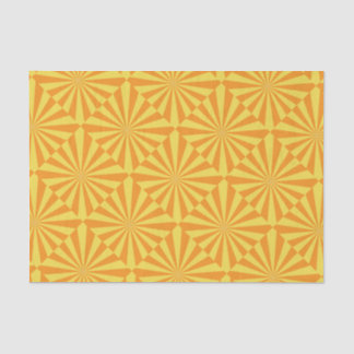Papier Mousseline Motif de Sunburst Jaune et Orange
