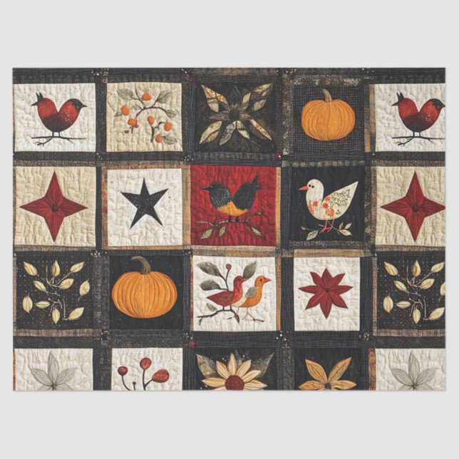 Papier Mousseline Motif de surface composée d'automne rustique | Mot (Recto)