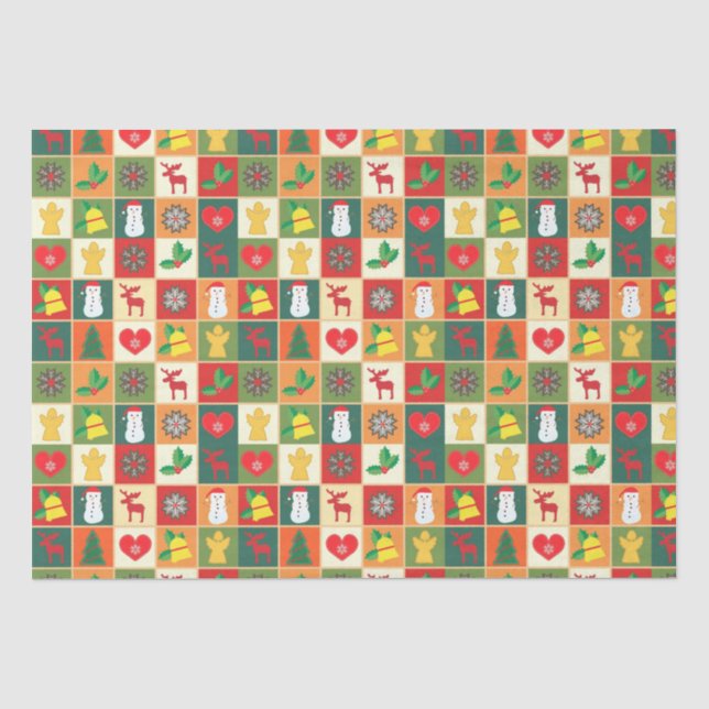 Papier Mousseline Motif de surface de Noël (Recto)