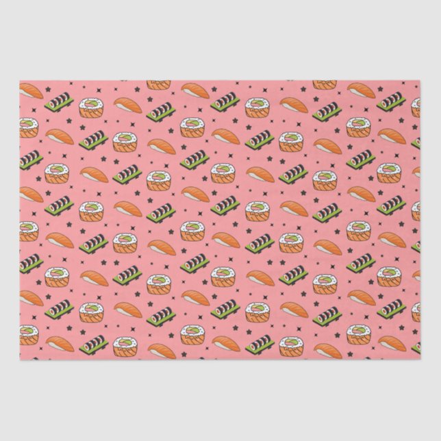 Papier Mousseline Motif de sushi (Recto)