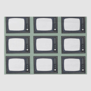 Papier Mousseline Motif de télévision classique rétro