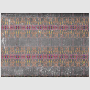 Papier Mousseline Motif de texture tribale occidentale marron gris v