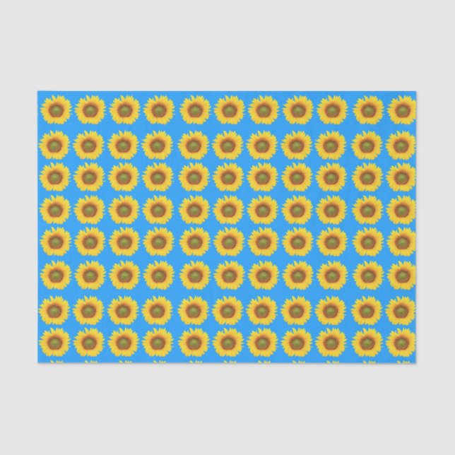 Papier Mousseline Motif de tournesols lumineux (Recto)