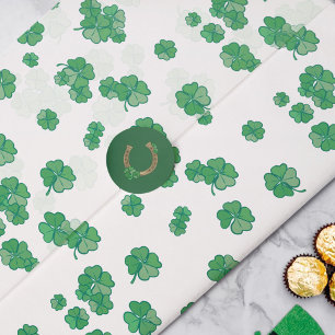 Papier Mousseline Motif de trèfle à quatre feuilles Lucky sans coutu