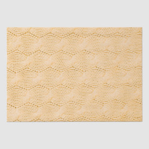 Papier Mousseline Motif de tricot jaune