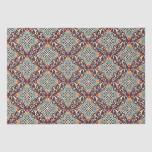 Papier Mousseline Motif de tuiles florales