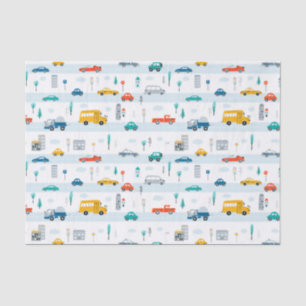 Papier Mousseline Motif de véhicule routier migre