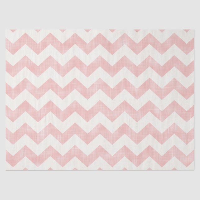 Papier Mousseline Motif de zigzag rose-clair de Chevron de beau bébé (Recto)