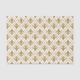 Papier Mousseline Motif décoratif Fleur-de-Lis en Or
