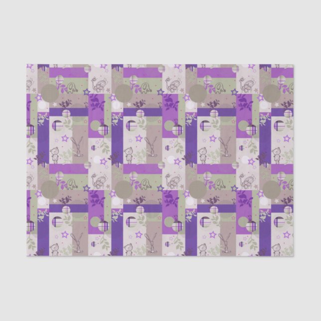 Papier Mousseline Motif d'édredon de bébé (Recto)