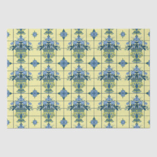 Papier Mousseline Motif Delft Tile