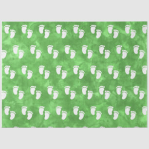 Papier Mousseline Motif d'empreinte écologique Baby shower