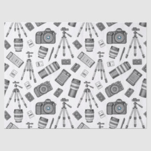 Papier Mousseline Motif d'équipement de photographie vintage