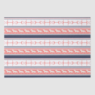 Papier Mousseline Motif des Chevaux de Galloping Gray