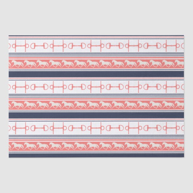 Papier Mousseline Motif des Chevaux de Galloping Gray (Recto)