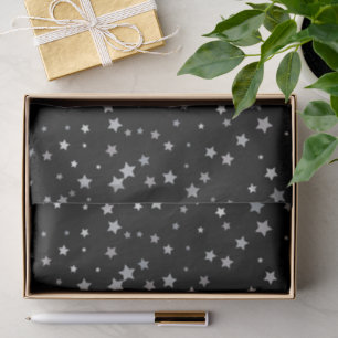 Papier Mousseline Motif des étoiles d'argent mignonnes Toute coule