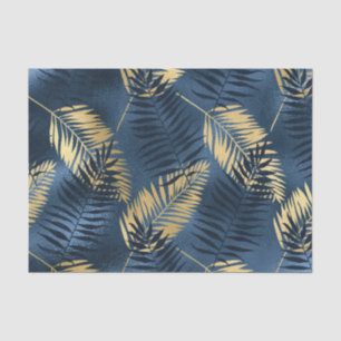 Papier Mousseline Motif des Feuilles de l'été de Blue Palm