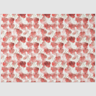 Papier Mousseline Motif des fleurs de pavot à aquarelle
